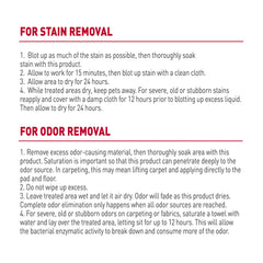 Nature’s Miracle Stain & Odor Remover on carpet demonstrates multi-surface use