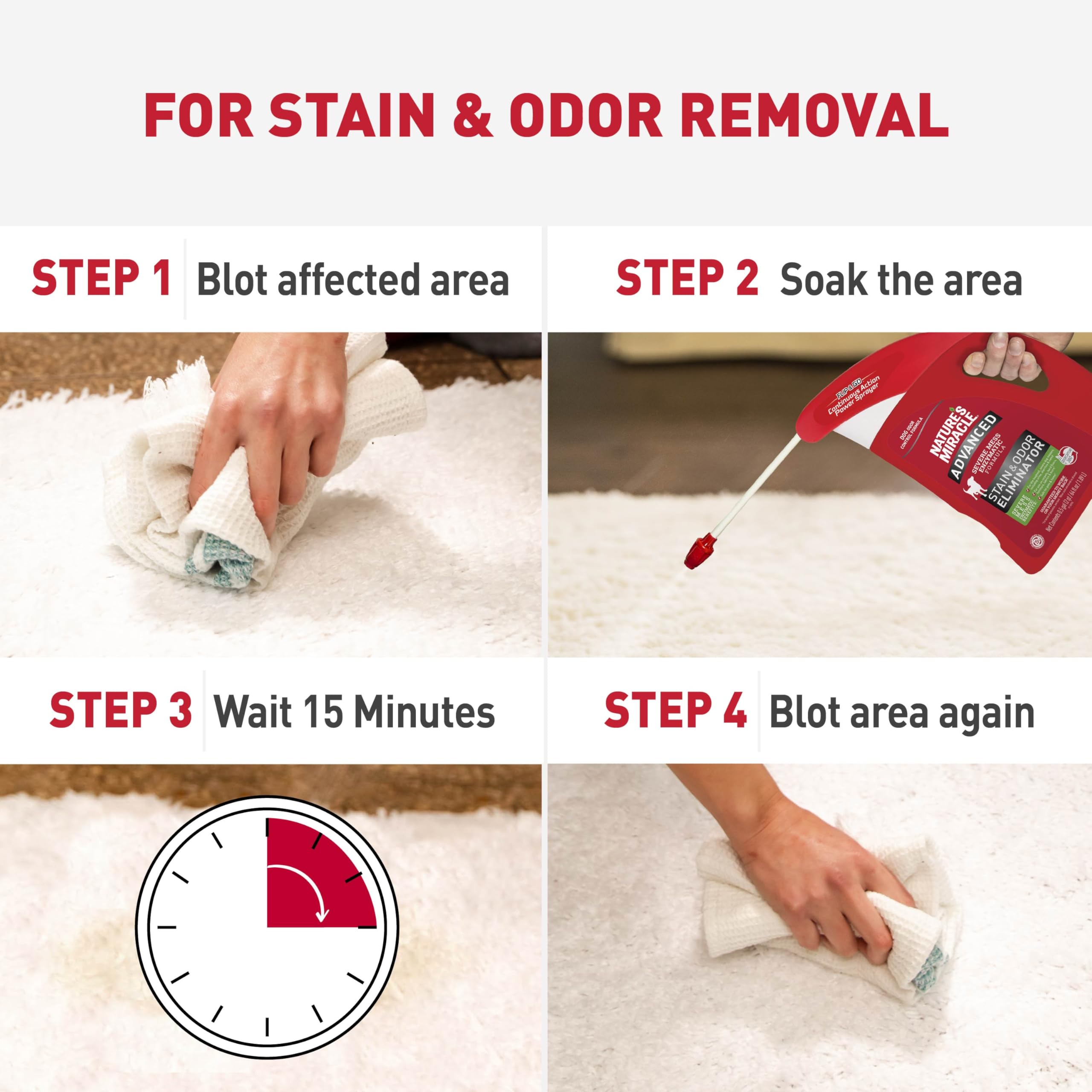 Nature's Miracle surface testing helps protect colorfast surfaces
