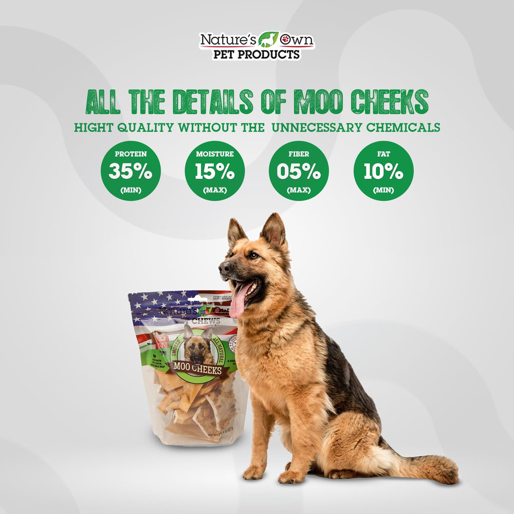 Natural ingredients label on Nature's Own Moo Moo Chews supports wholesome treats.