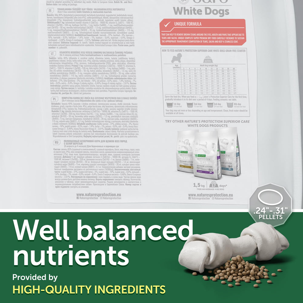 Nature's Protection one-protein salmon formula suits sensitive digestions