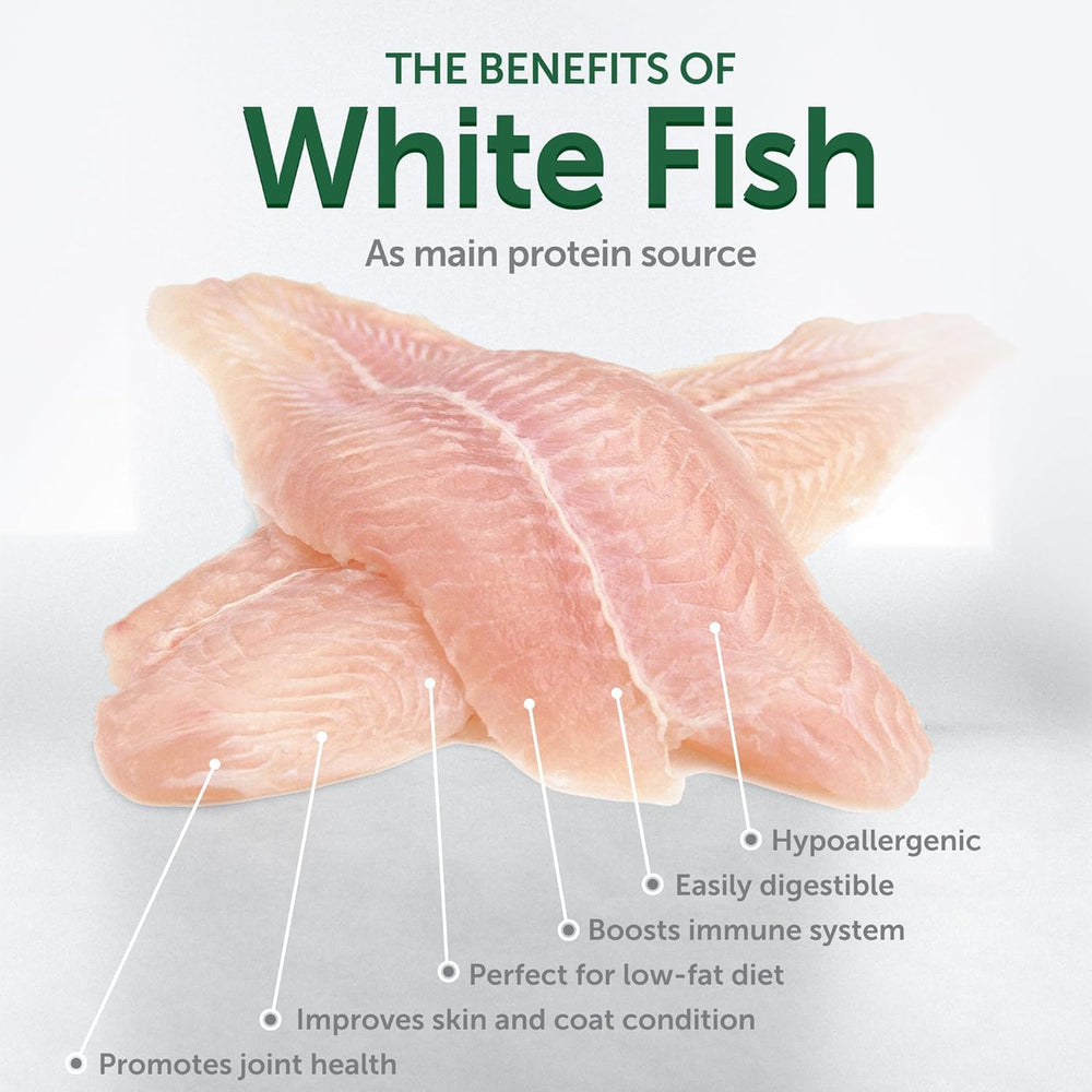 Nature's Protection white fish ingredient emphasizes high protein for lean muscle