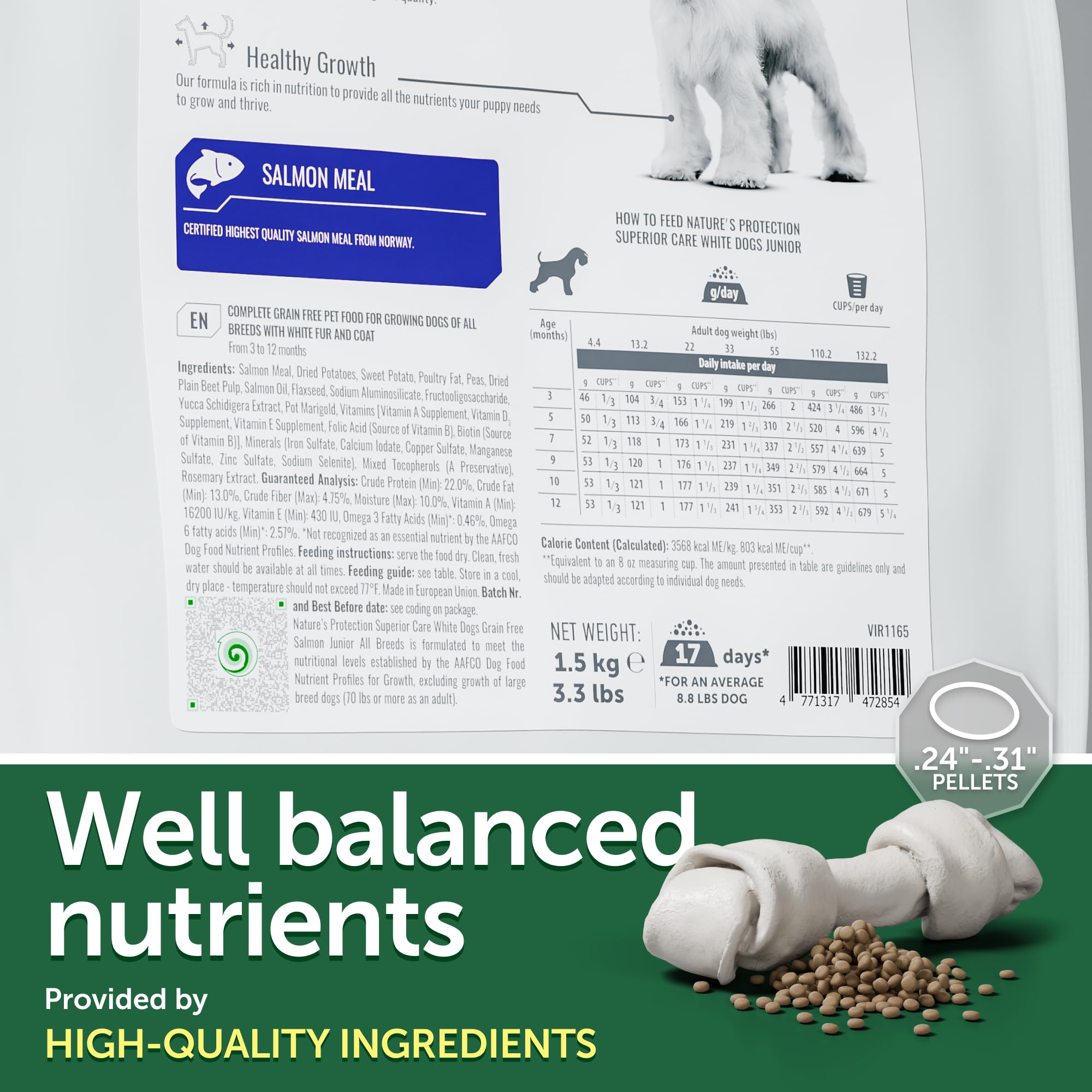 Nature's Protection tear-stain-support kibble helping light coats stay brighter