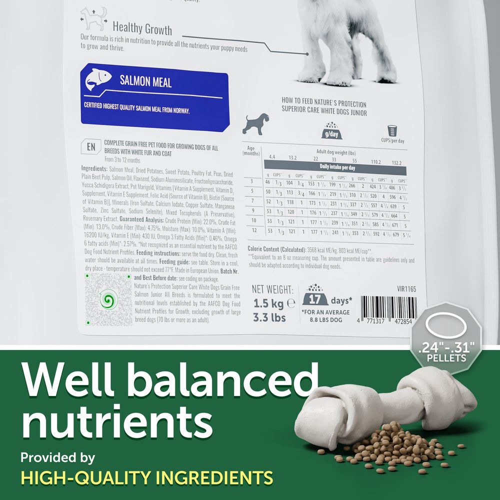 Nature's Protection tear-stain-support kibble helping light coats stay brighter