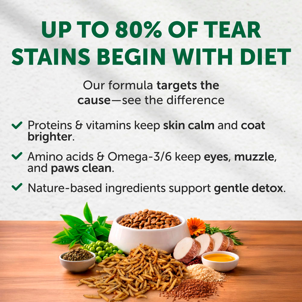Nature's Protection tear stain formula dog food designed for cleaner eye area