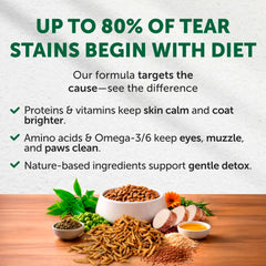 Nature's Protection tear stain formula dog food designed for cleaner eye area