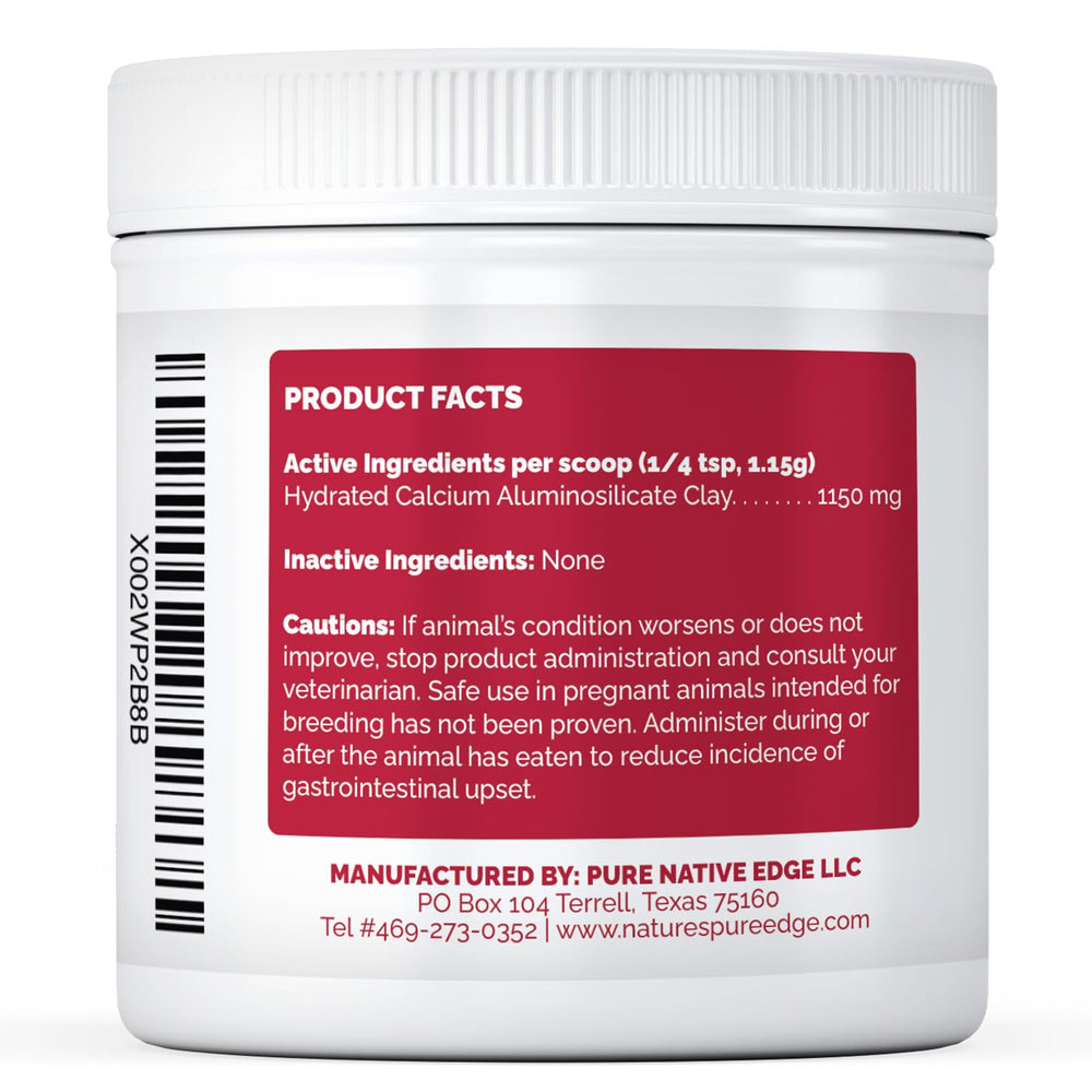 Nature's Pure Edge clay powder bowl-ready serving aids daily gut health for pets.