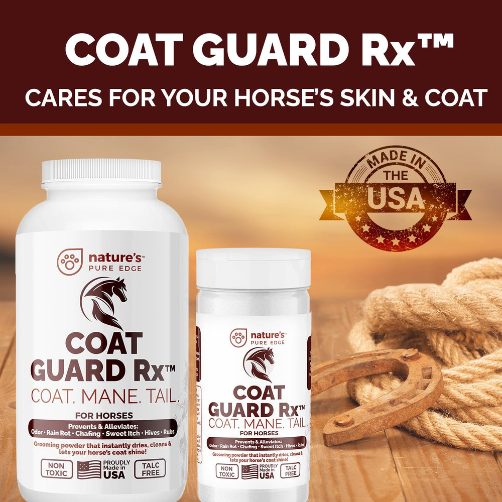 Coat Guard Rx powder on the tail helps prevent rubbing.