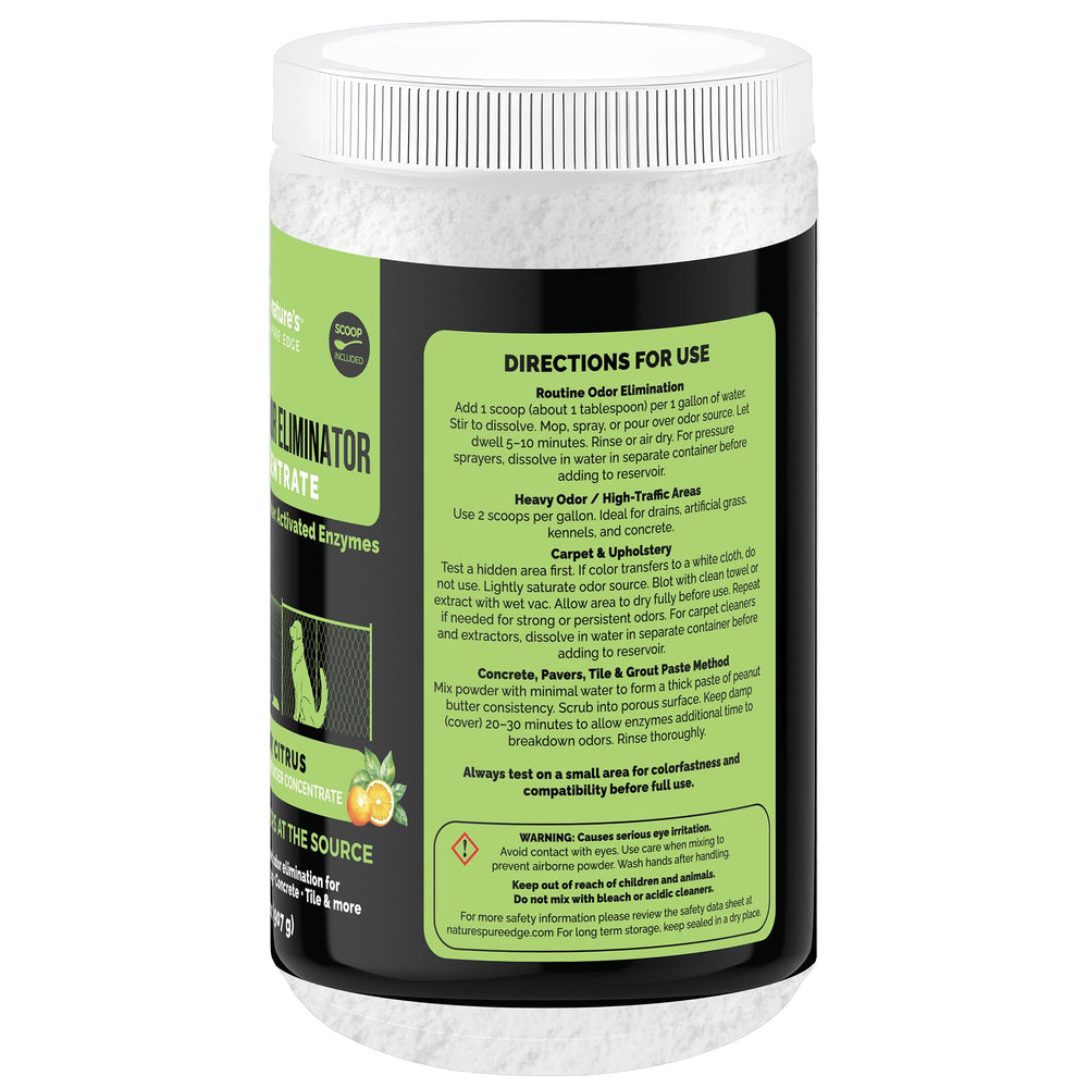 Professional kennel setting applying Nature's Pure Edge odor eliminator.