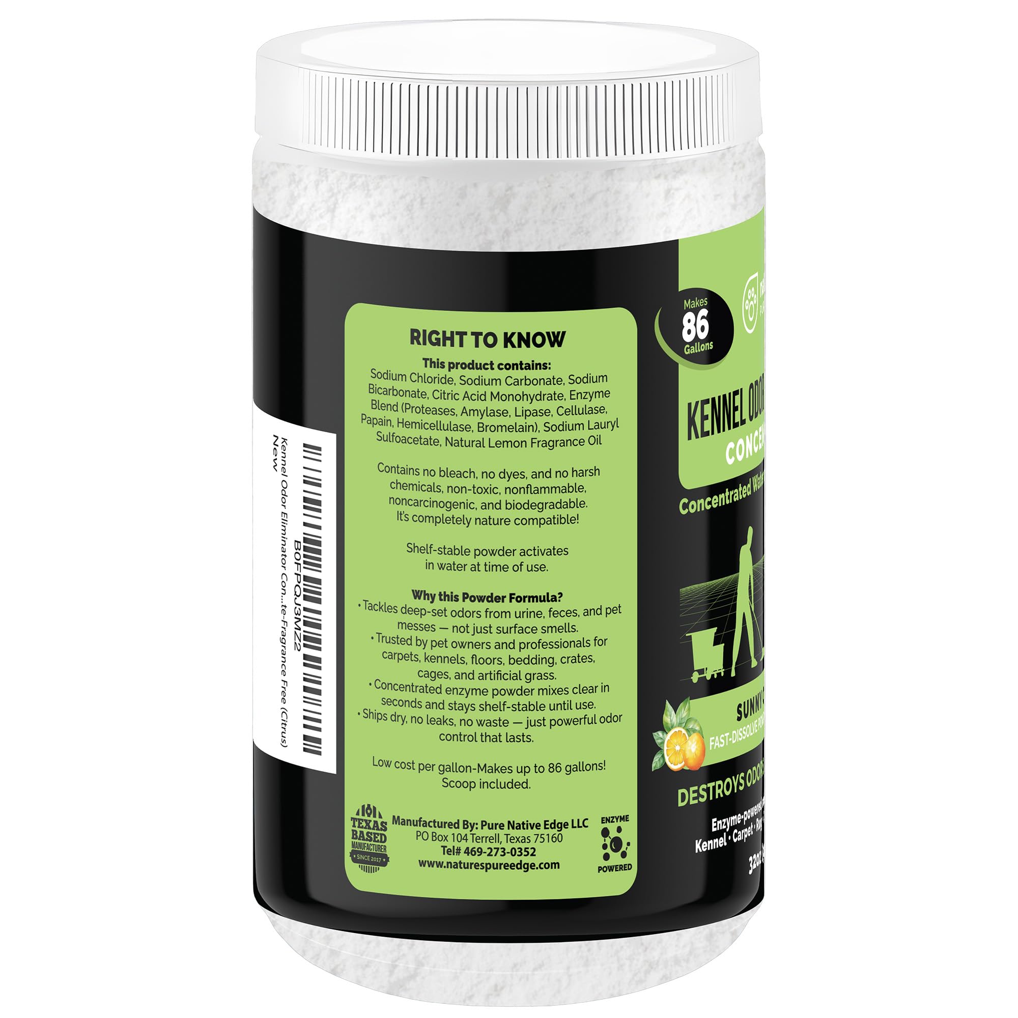 Nature's Pure Edge enzyme powder concentrate boosts laundry for pet bedding.