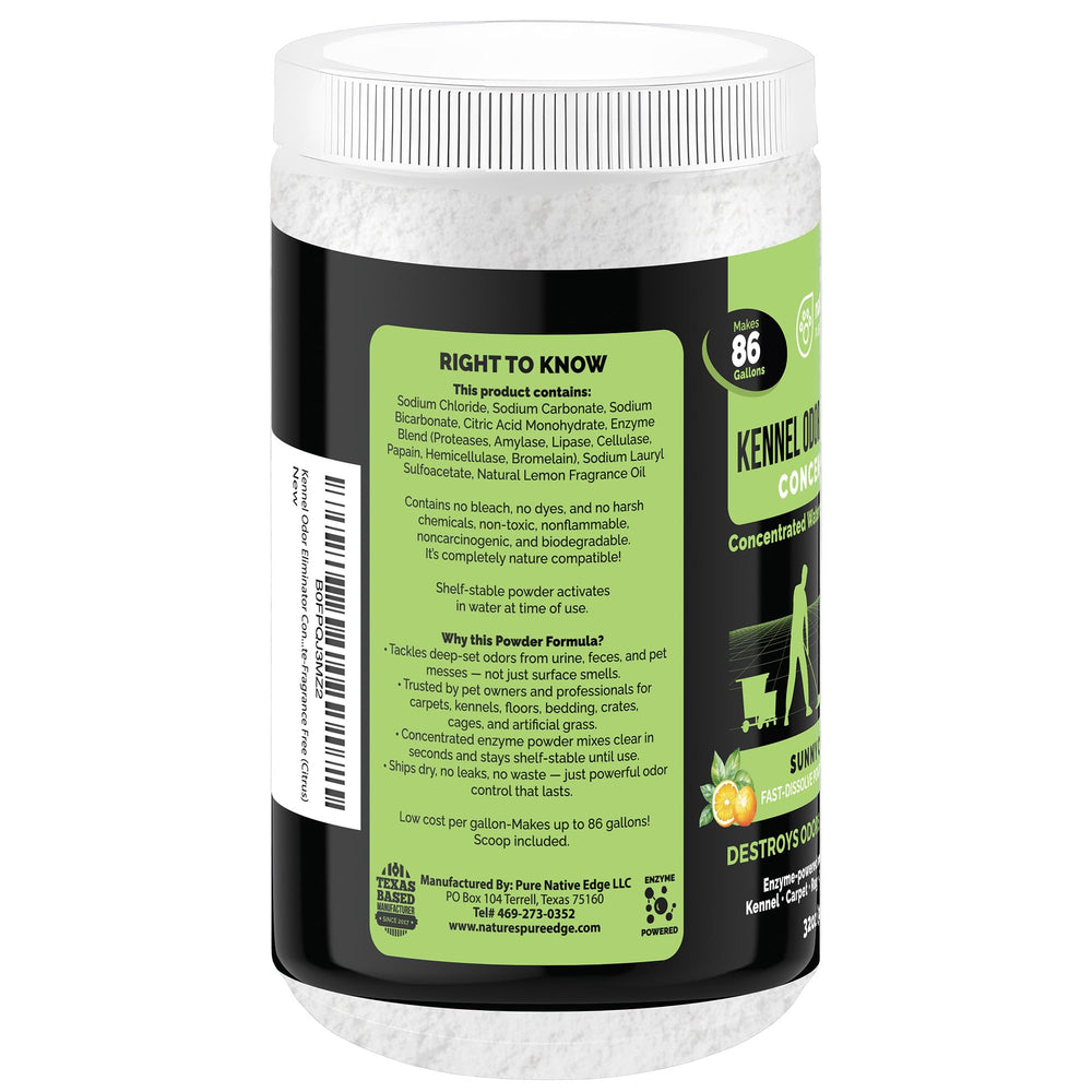 Nature's Pure Edge enzyme powder concentrate boosts laundry for pet bedding.