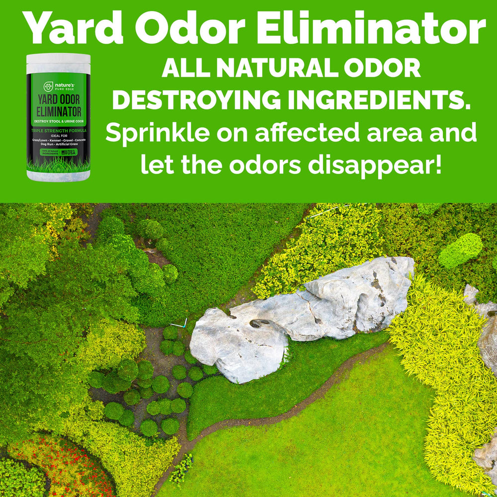 Lawn odor neutralizer by Nature's Pure Edge improves outdoor spaces.