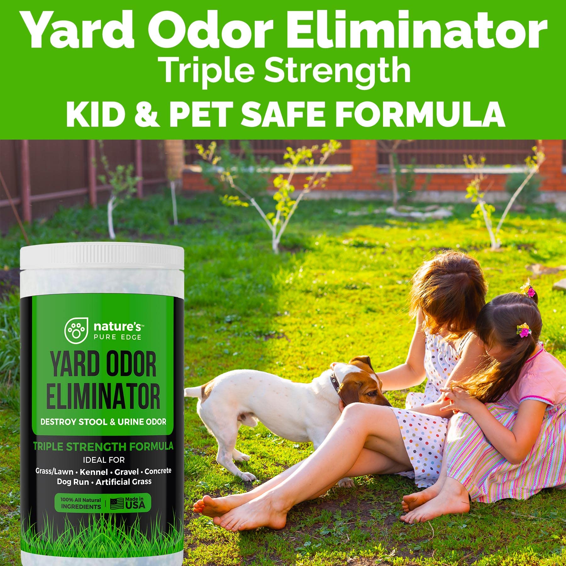 Nature's Pure Edge patio odor control shown protecting seating areas from unwanted scents.