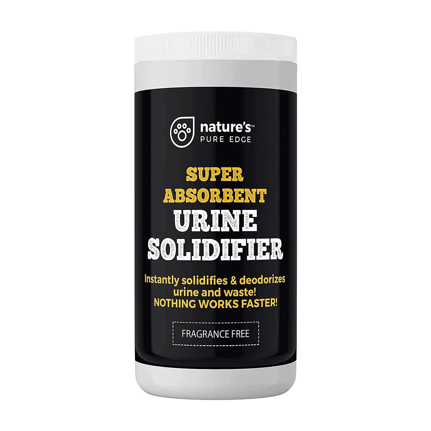 Nature's Pure Edge urine solidifier pouring action forms a gel to trap liquids.