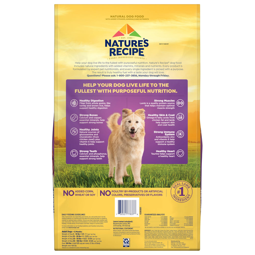 Nature's Recipe 24-lb bag packaging conveys value and long-lasting supply