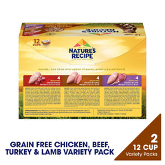 Nature's Recipe Chicken & Beef cup in Savory Broth for rich flavor.