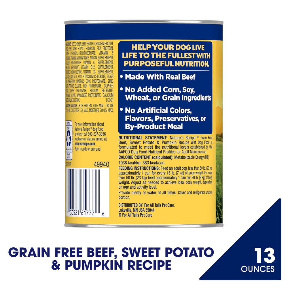 Nature's Recipe grain-free formula avoids corn and wheat for dogs with sensitivities