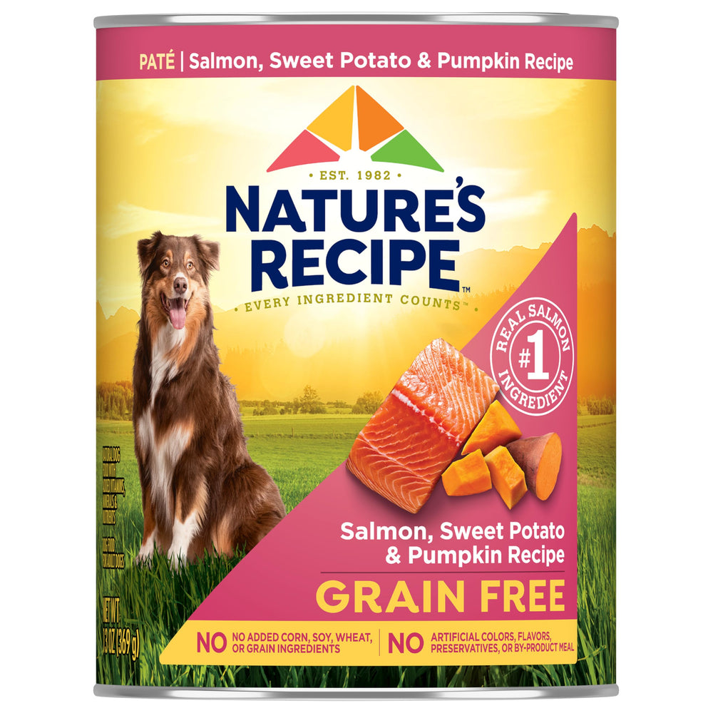Nature's Recipe pack of 12 13oz cans ready for easy feeding schedules