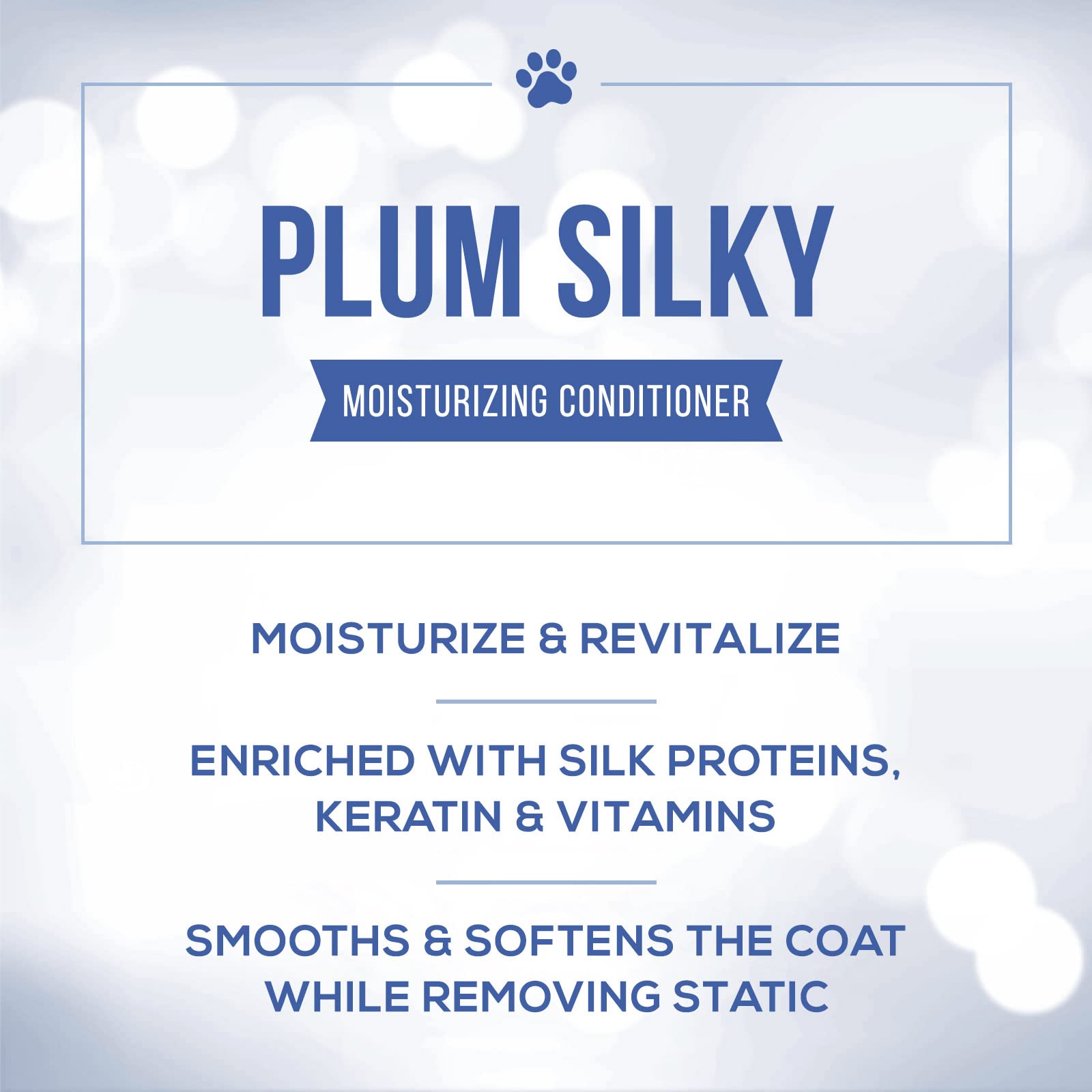 Nature's Specialties Plum Silky conditioner coats and softens for a smooth finish