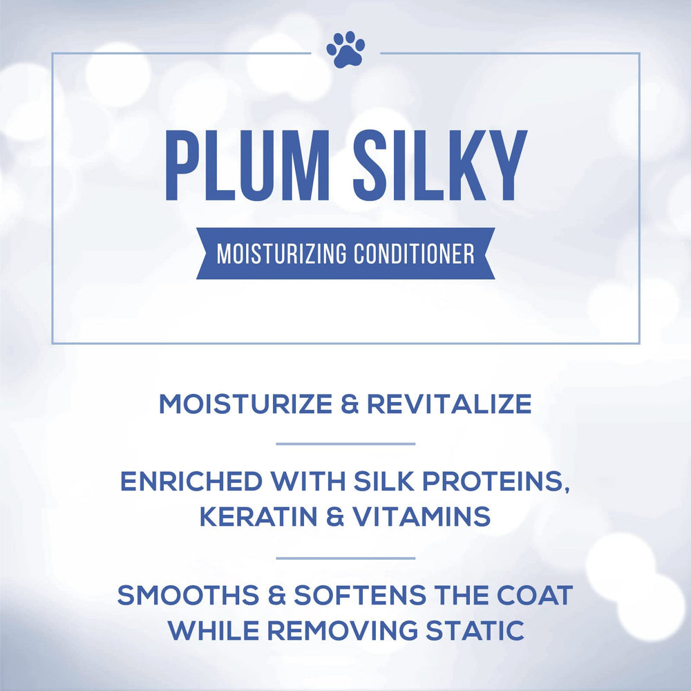 Nature's Specialties Plum Silky conditioner coats and softens for a smooth finish