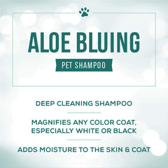 Nature's Specialties Bluing Ultra lather enhances coat brightness on a dog