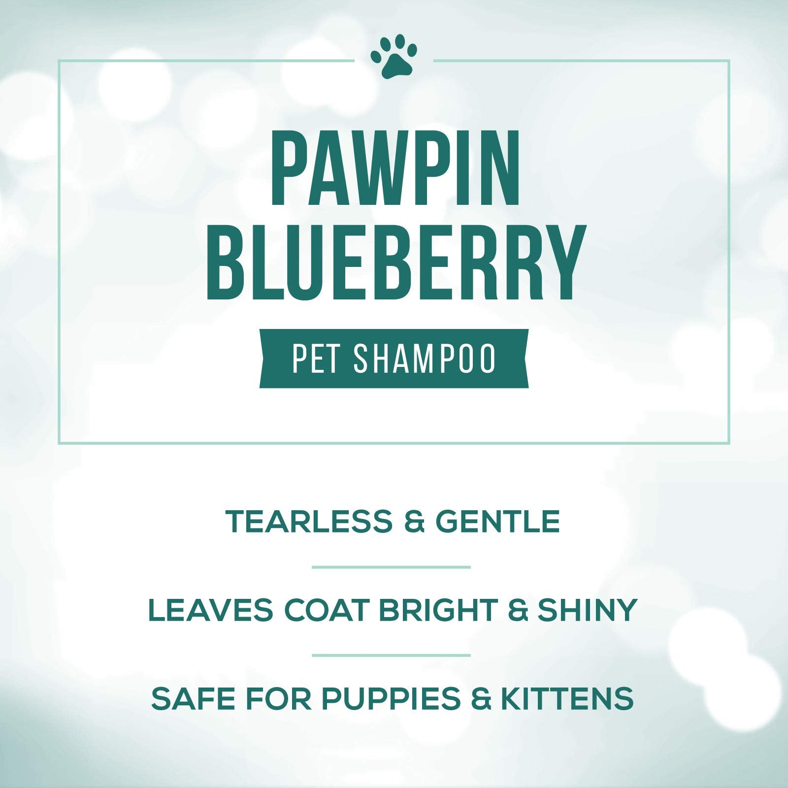 Pawpin' Blueberry coat-brightening formula with Aloe Vera on a pet.