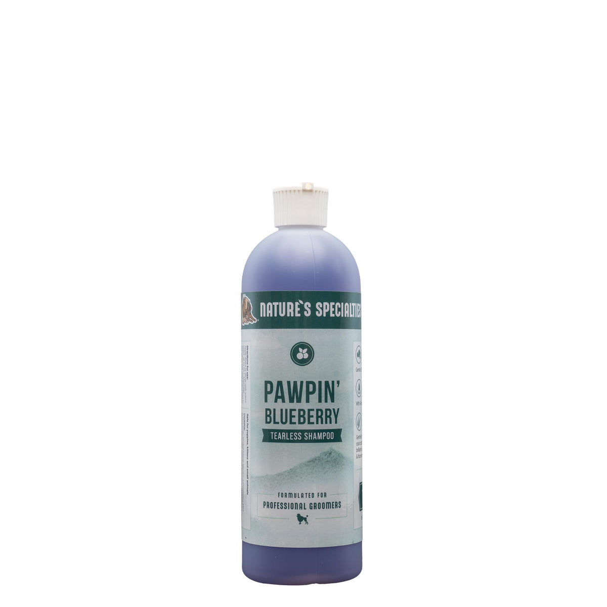 Nature's Specialties Pawpin' Blueberry face wash bottle for tearless cleansing.