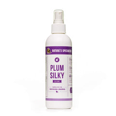 Nature's Specialties Plum Silky Dog Cologne bottle ready to refresh coats with plum scent.