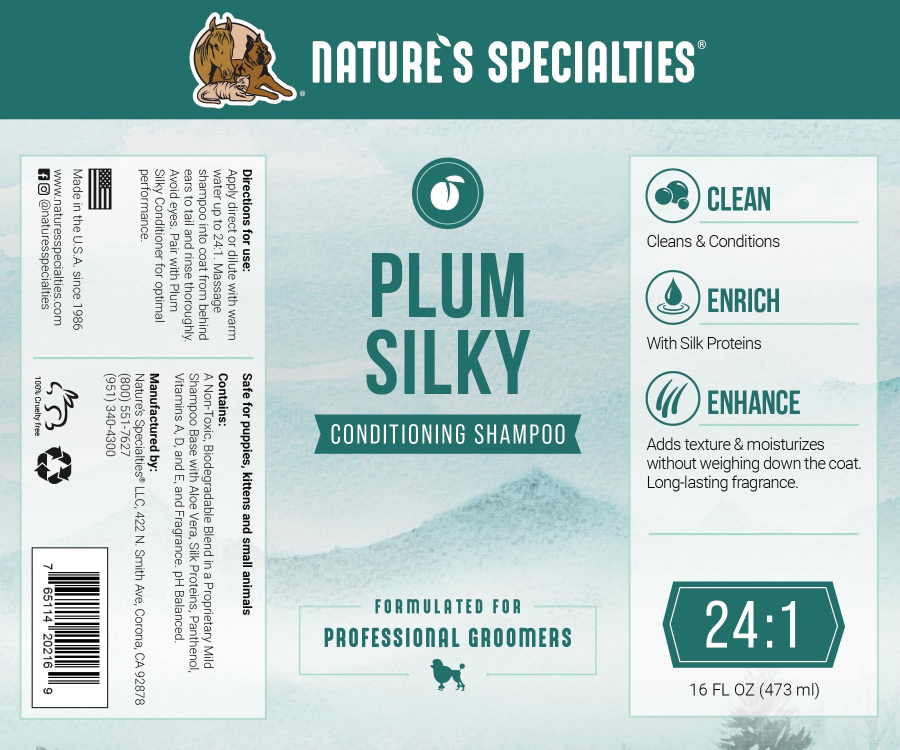 Nature's Specialties Plum Silky coat after wash with lasting fragrance