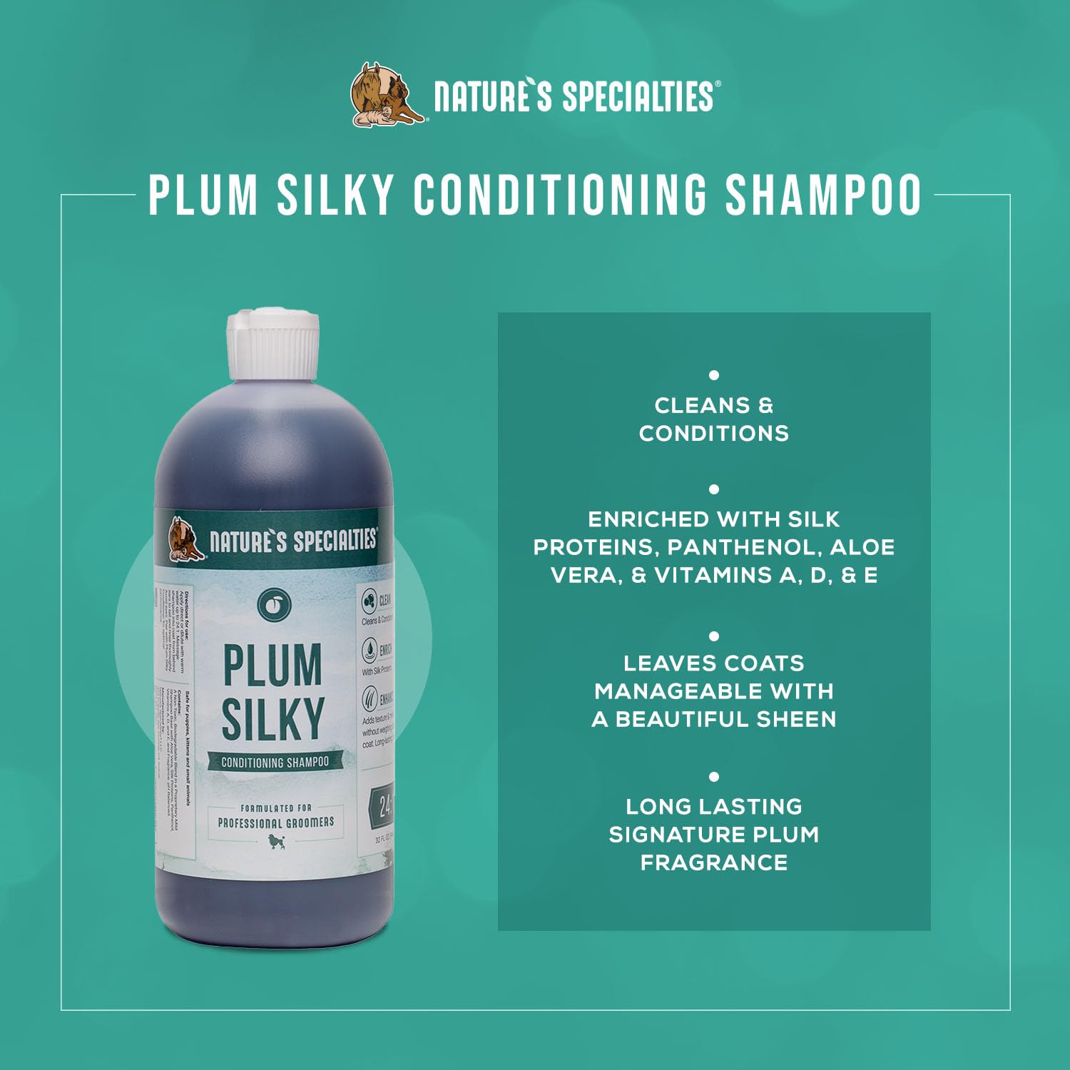 Nature's Specialties Plum Silky rich lather demonstrates gentle cleansing
