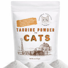 Natures Vitality Farms Taurine powder bottle close-up highlighting heart and eye support