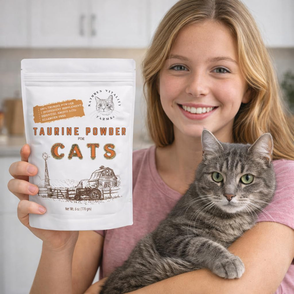 Natures Vitality Farms Taurine powder unscented packaging feature