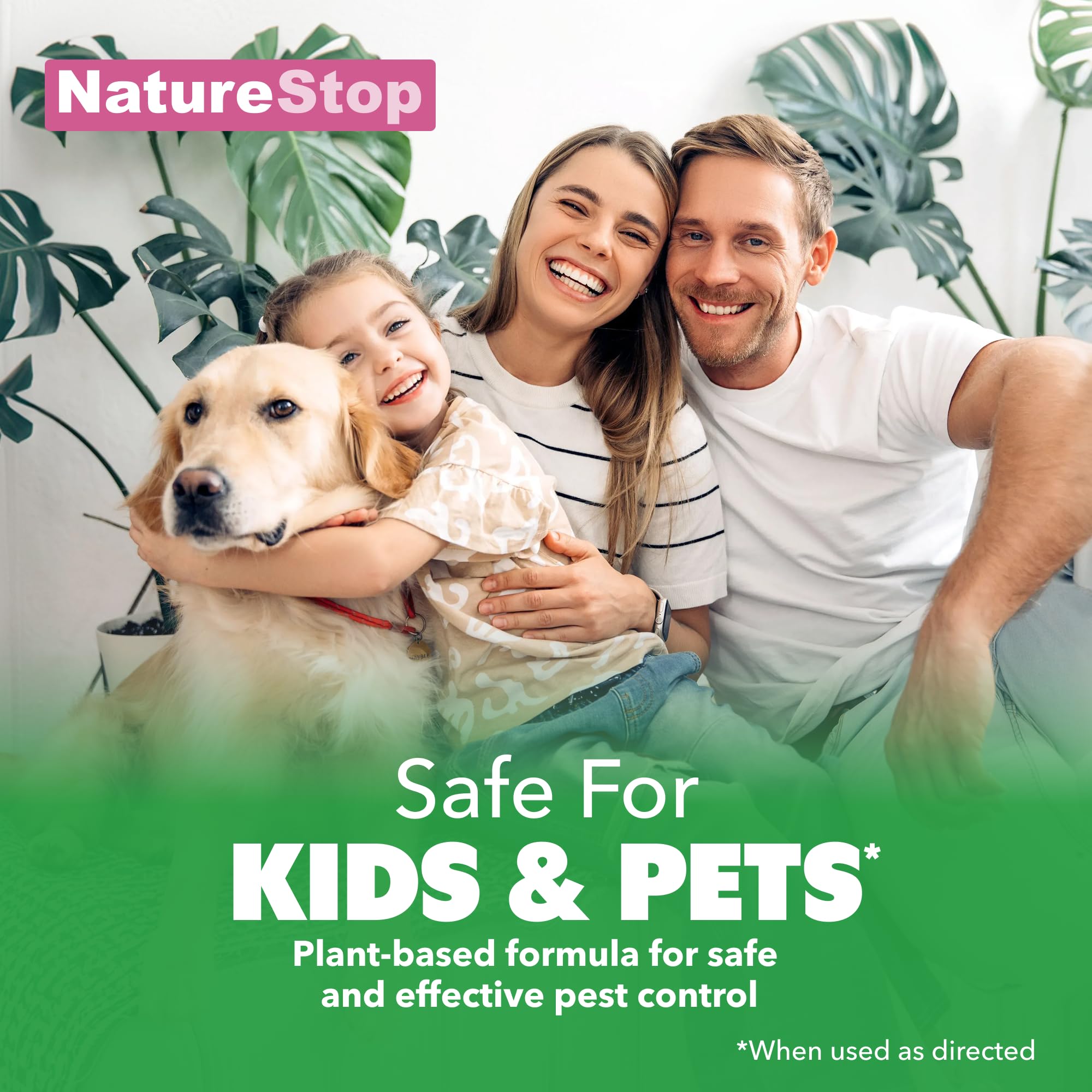 NatureStop Flea Spray cleans pet bedding for a calmer sleeping area