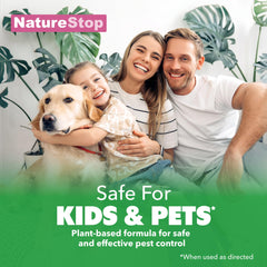 NatureStop Flea Spray cleans pet bedding for a calmer sleeping area