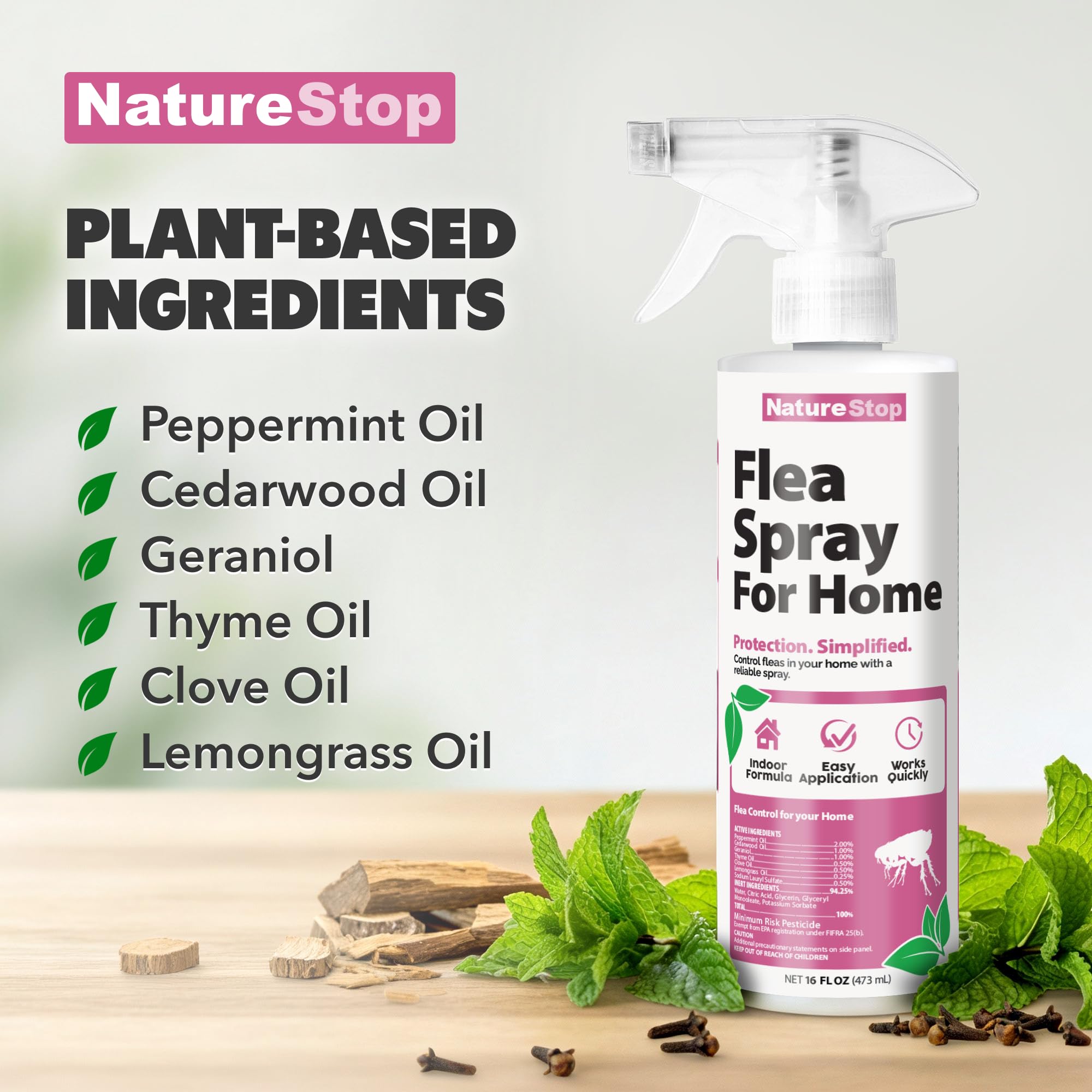 NatureStop Flea Spray is USA-made for quality and reliability