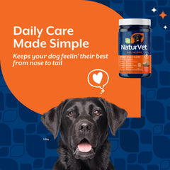 NaturVet All-In-One dog chews with ProDen PlaqueOff for dental care.