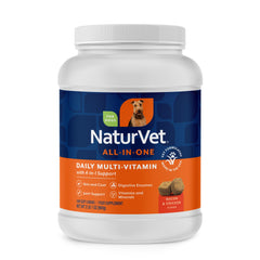 NaturVet All-in-One dog supplement hip joint support boosts mobility for daily activities.