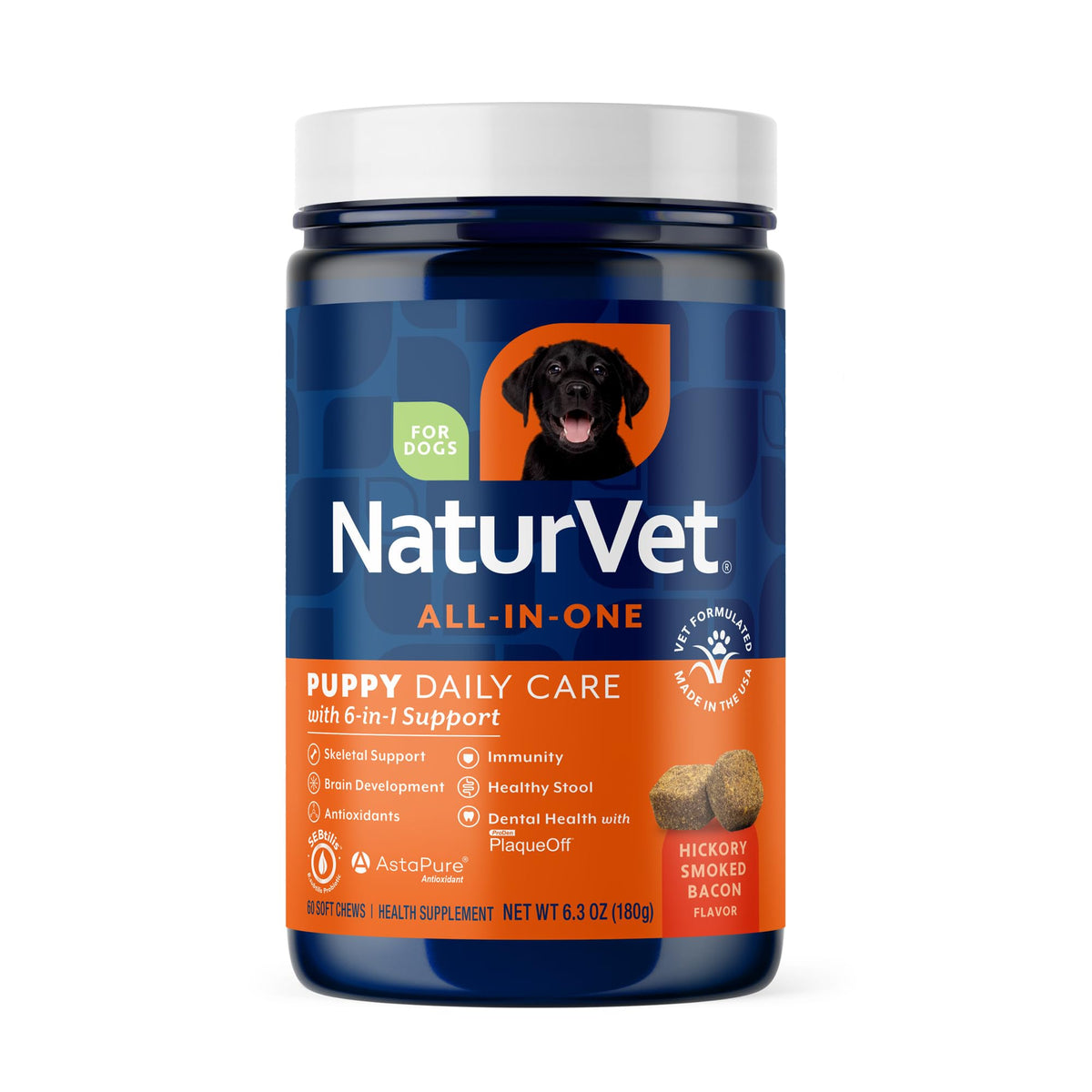 NaturVet All-In-One Puppy Daily Care bottle for easy daily use and reliable puppy support