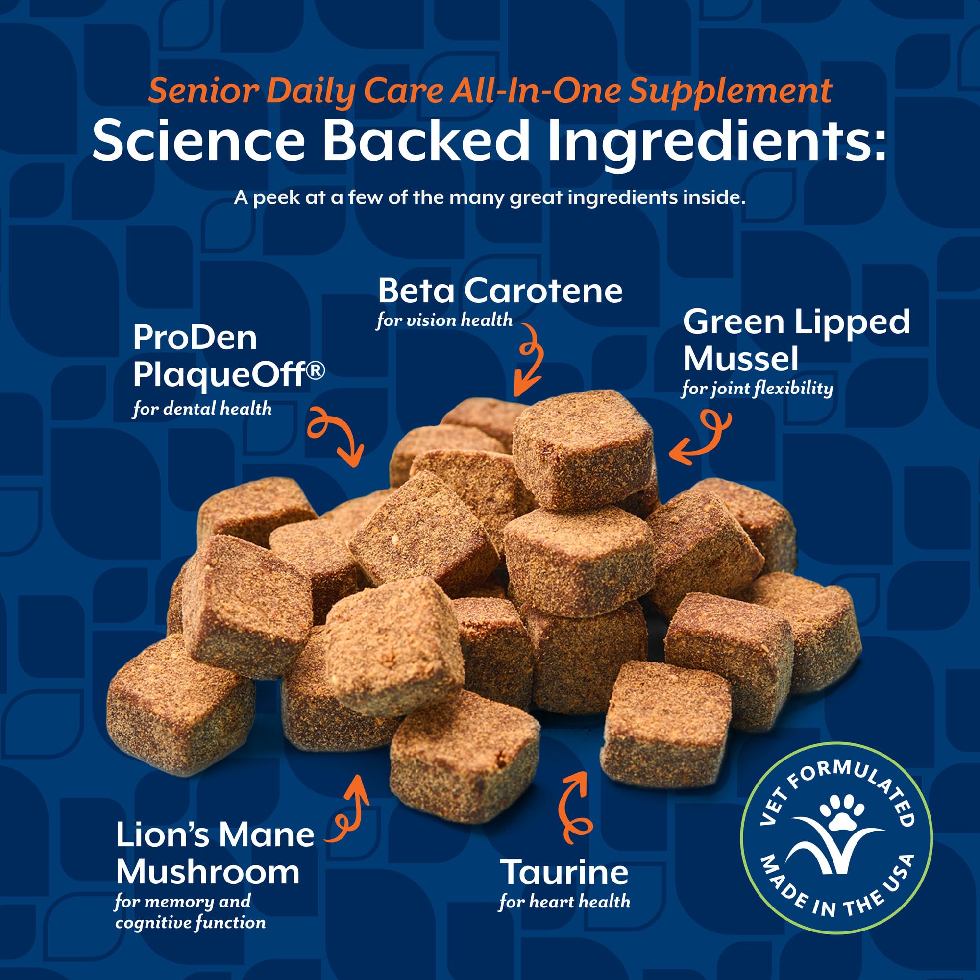 NaturVet chews with Taurine and ginkgo biloba for heart and cognitive support.