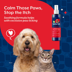 NaturVet Aller-911 usage scene with dogs and cats.