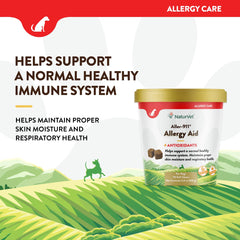 NaturVet Aller-911 dog treat close-up emphasizes bacon-chicken flavor.