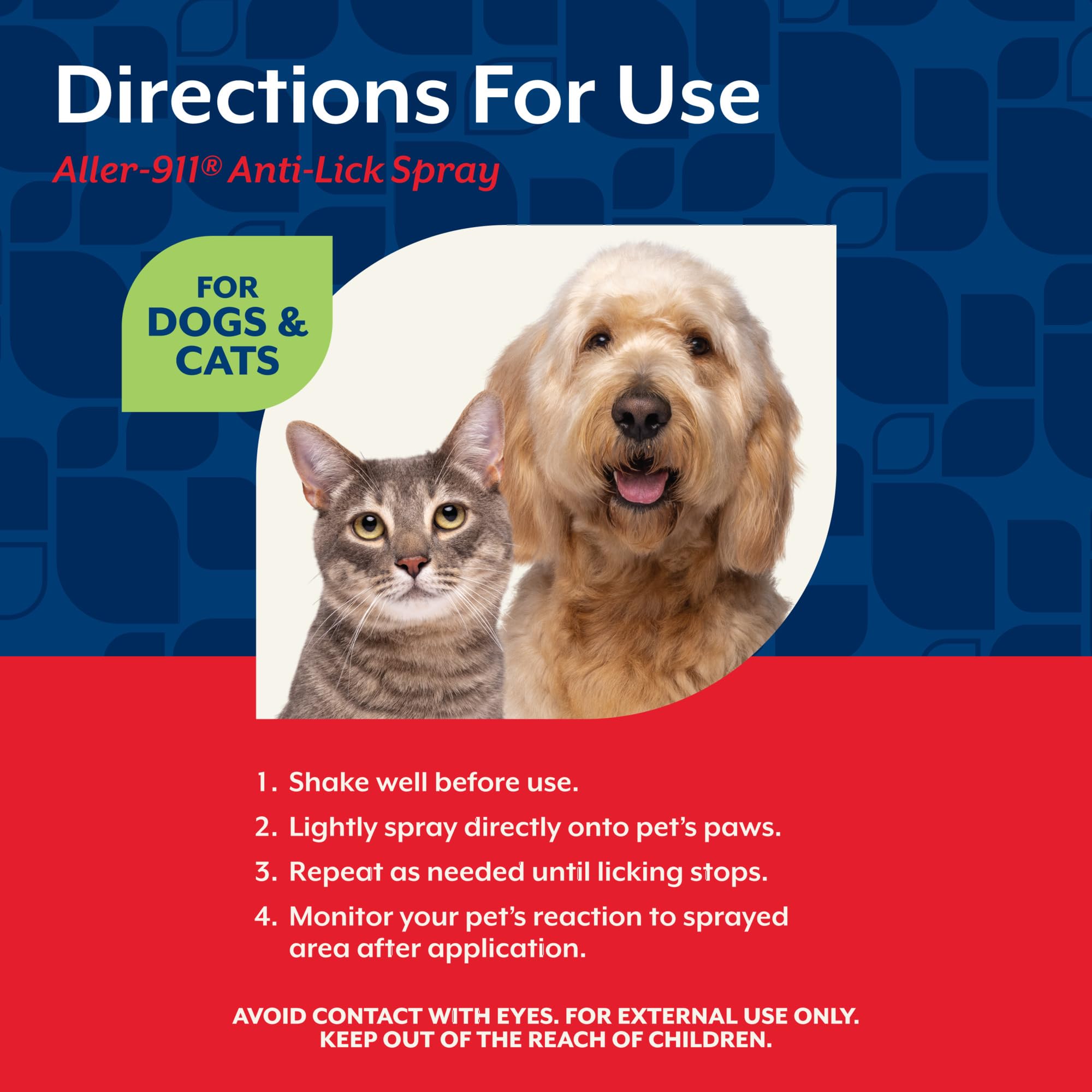 NaturVet Aller-911 spray dispense action demonstrates easy application.