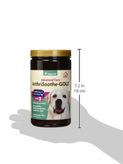 NaturVet ArthriSoothe-GOLD dog chew with a playful dog