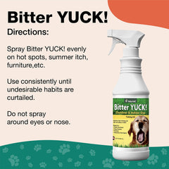 NaturVet Bitter Yuck indoor outdoor use safe on washable surfaces