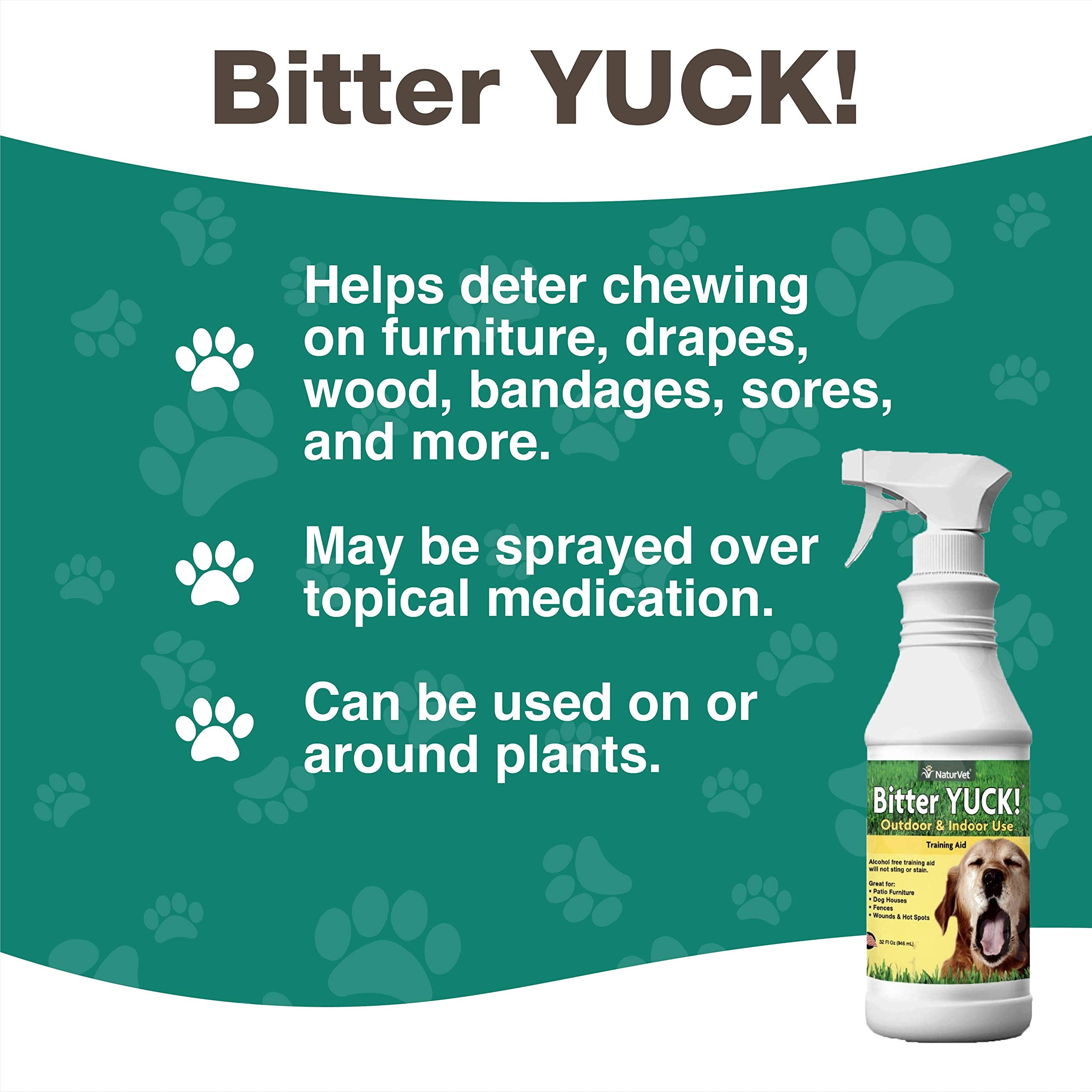 NaturVet Bitter Yuck pets chewing deterrent protects furniture