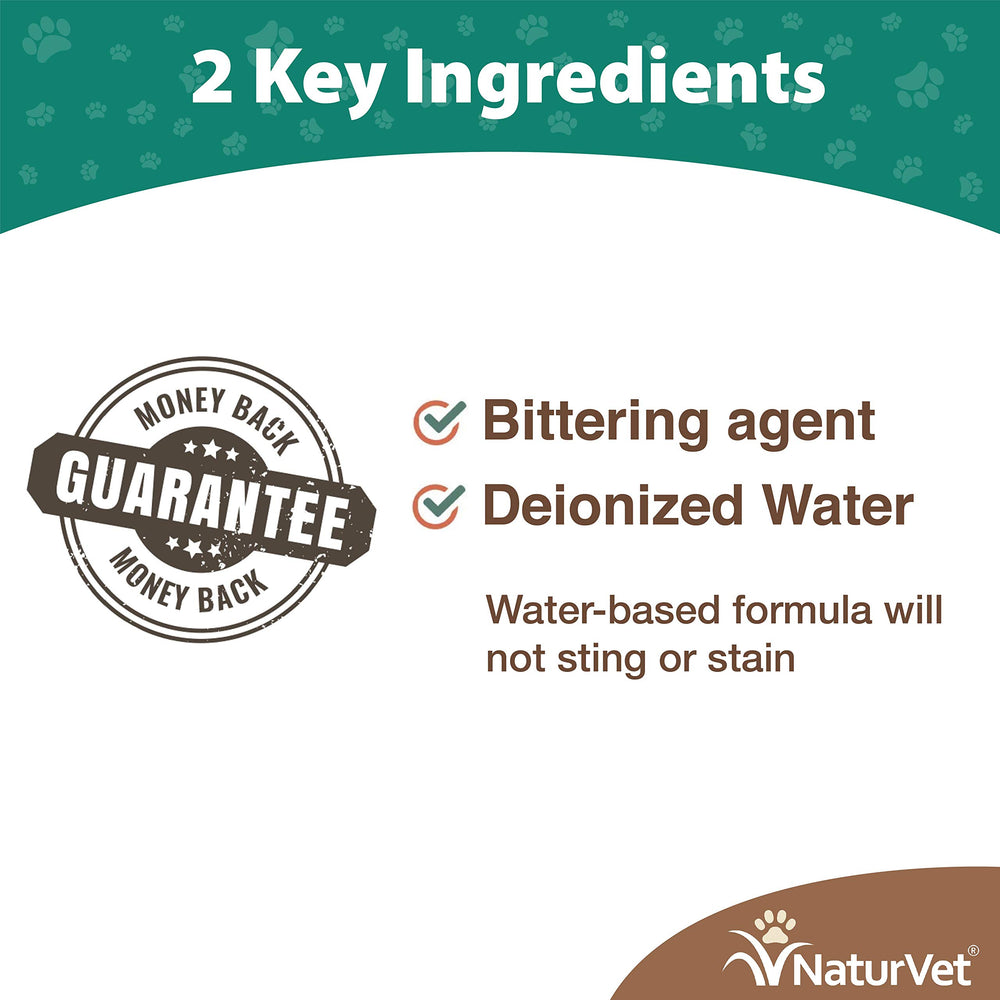 NaturVet Bitter Yuck spray application deters gnawing on cords and shoes