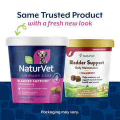 NaturVet bladder support plus cranberry chews close-up highlighting soft texture