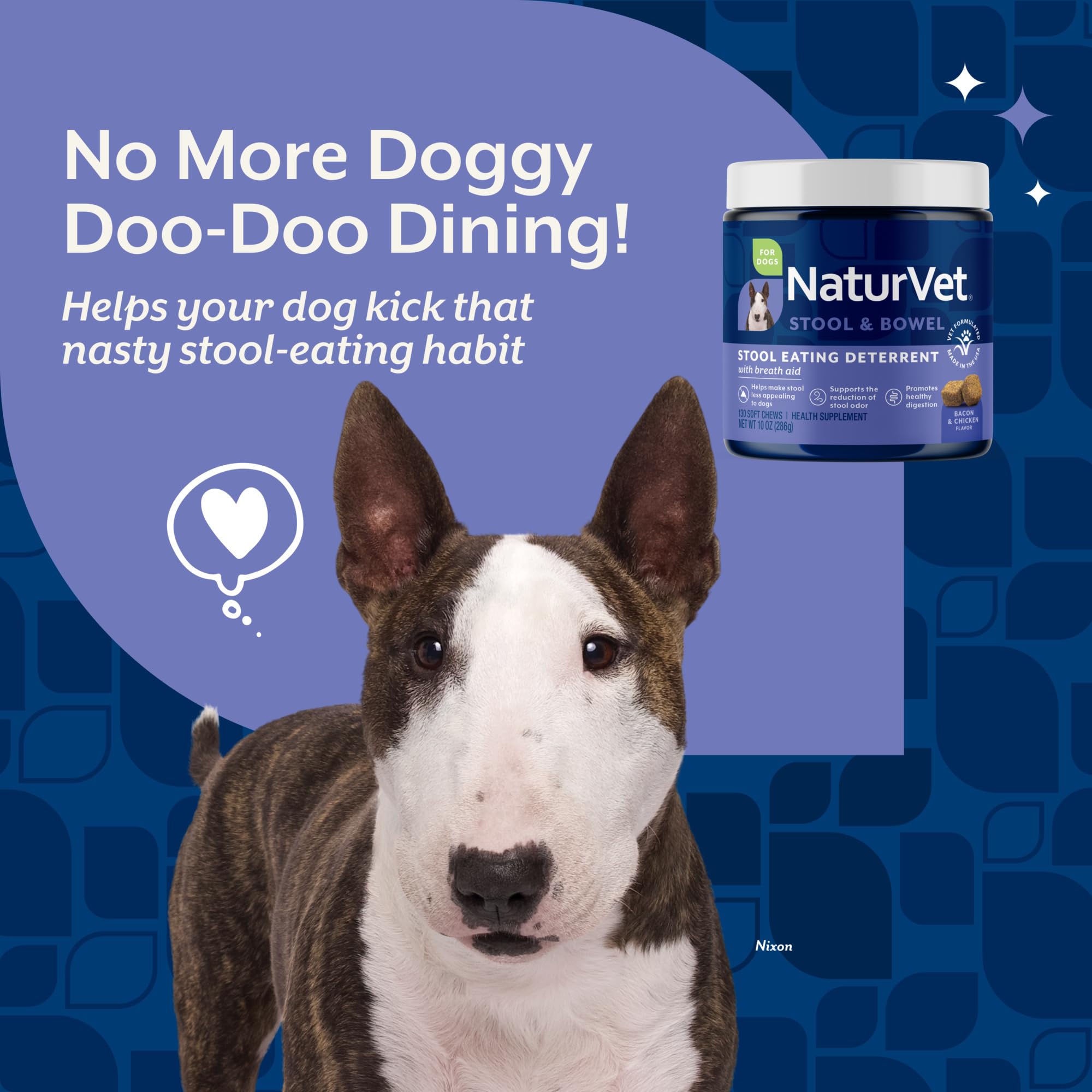NaturVet Breath Aid Freshener panel highlights breath-support feature.