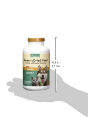 NaturVet Brewers Dried Yeast chewable tablets shown for easy dosing and palatable serving.
