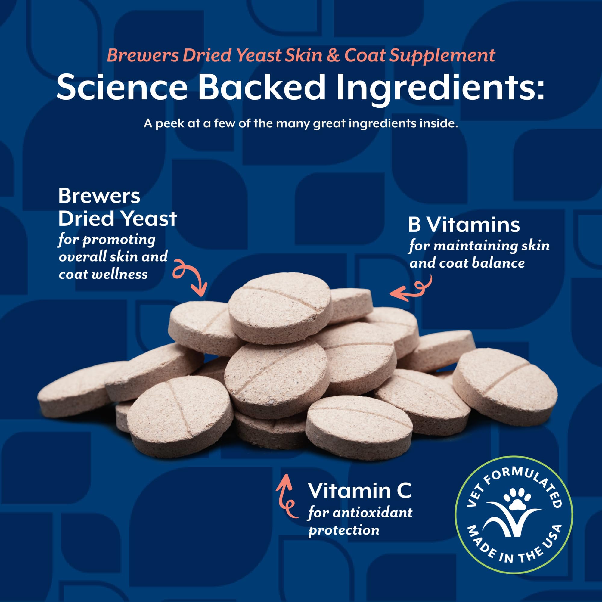 NaturVet Brewers Dried Yeast omega vitamins emphasizes B-complex support for vitality.
