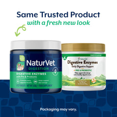 NaturVet digestive enzymes for dogs powder-dispense facilitates easy dosing and absorption.